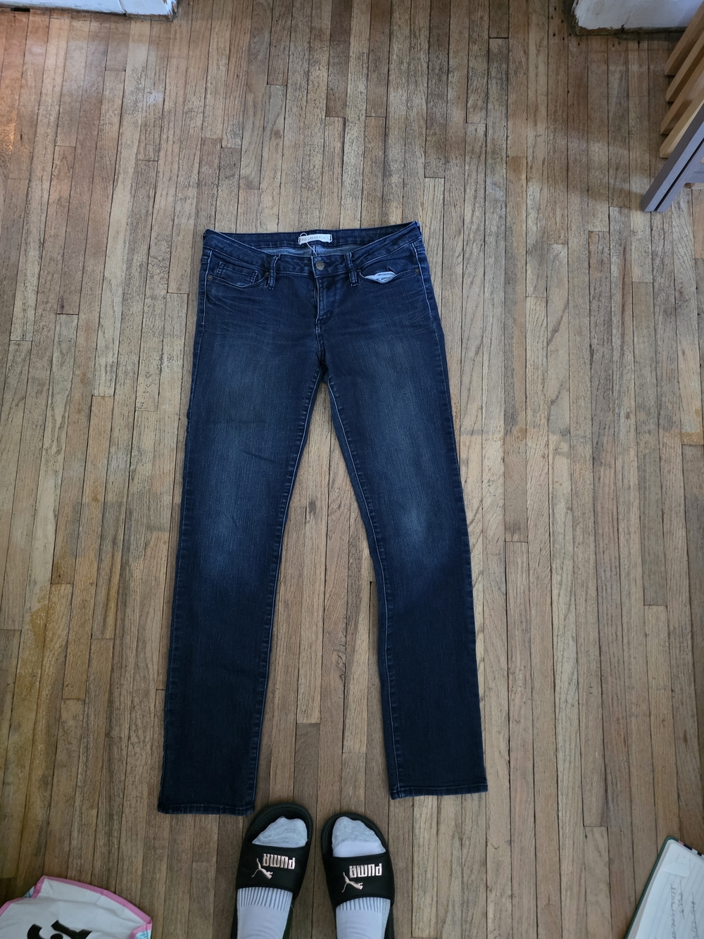 Women's Super Skinny Jeans in Dark Blue Stretch Denim